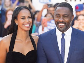 Idris Elba and girlfriend Sabrina Dhowre attend the Toronto International Film Festival in Toronto on Sept. 10, 2017.