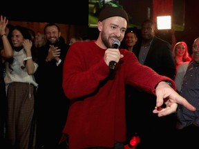 Justin Timberlake attends American Express + Justin Timberlake Partner for Intimate Album Listening Experience Just Hours Ahead of Release at Prince's Paisley Park on February 1, 2018 in Chanhassen, Minnesota. (Christopher Polk/Getty Images for American Express)