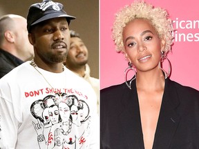 Kanye West and Solange Knowles are seen in a combination shot. (Rachel Murray/Getty Images for MOCA/Frazer Harrison/Getty Images)