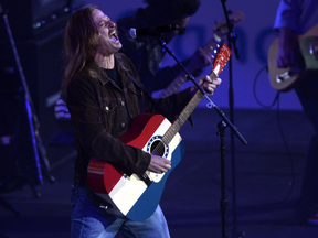 Kid Rock performs during the NHL hockey All-Star game Sunday, Jan. 28, 2018 in Tampa, Fla.