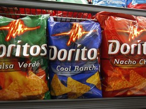 Doritos chips are shown on display at a grocery store in Palo Alto, Calif., Wednesday, Oct. 6, 2010.
