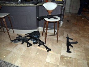 This October, 2017 file photo released by the Las Vegas Metropolitan Police Department Force Investigation Team Report shows the kitchenette in the hotel room of Las Vegas gunman Stephen Paddock's 32nd floor room of the Mandalay Bay hotel in Las Vegas, an image released as part of a preliminary report by Clark County Sheriff Joe Lombardo on Friday, Jan. 19, 2018, in Las Vegas.