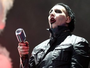 Marilyn Manson performs in Toronto on Aug. 4, 2015.