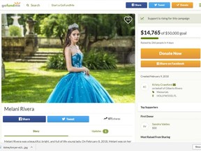 A GoFundMe page has been set up for Melani Rivera's family after the Florida teenager died after being by a 100-year-old driver while heading to school. (GoFundMe)