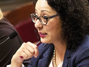 In this June 22, 2016 file photo, Assemblywoman Cristina Garcia, D- Bell Gardens, speaks at the Capitol in Sacramento, Calif. Garcia, the head of California's legislative women's caucus and a leading figure in the anti-sexual harassment movement is herself the subject of a sexual misconduct claim, Politico reported Thursday, Feb. 8, 2018. (AP Photo/Rich Pedroncelli, File)
