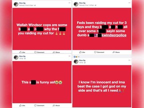 Facebook status updates allegedly posted by Nouraldin Rabee - currently wanted by Windsor police on a first-degree murder charge related to the fatal shooting of Chance Gauthier, 16, on Feb. 14, 2018.