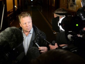 Rick Dykstra, President of the Ontario PC Party, arrives for a meeting to pick an interim leader to lead them into the June provincial election at Queen's Park in Toronto on Friday, January 26, 2018. THE CANADIAN PRESS/Nathan Denette