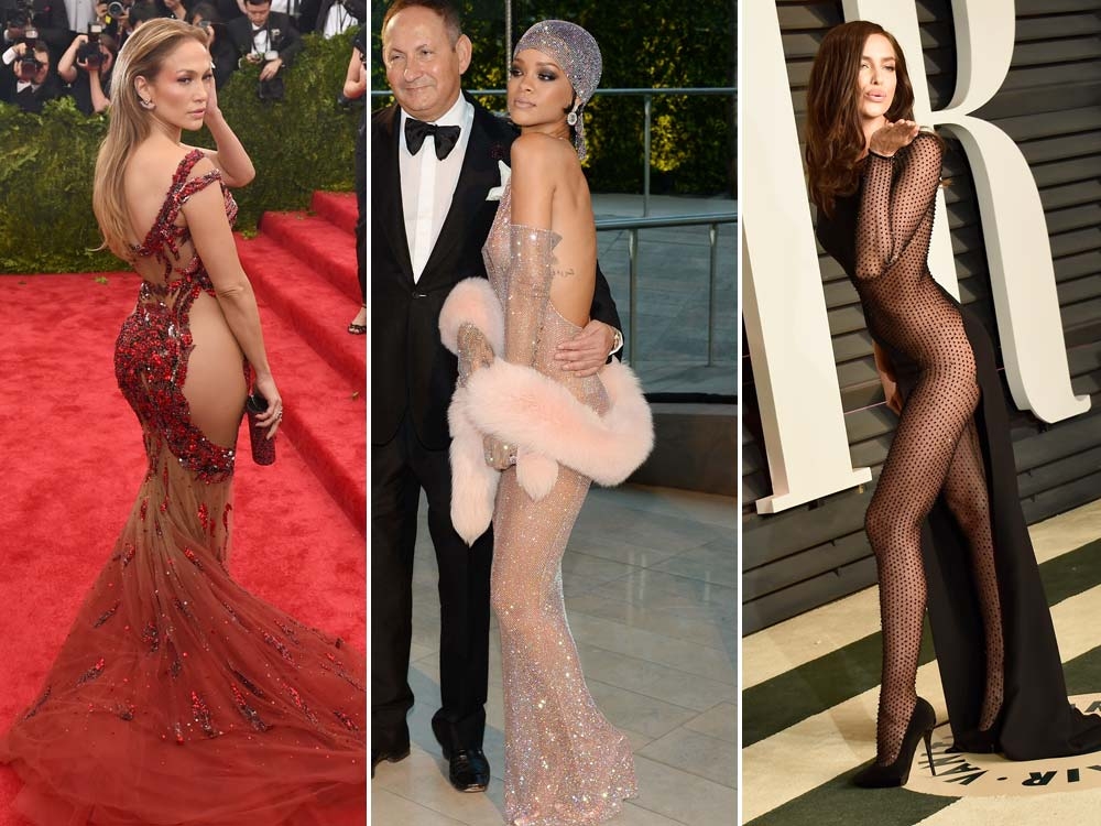 Almost-Naked Celebrity Outfits  Sheerest, Most Daring Dresses