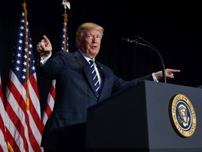 President Donald Trump speaks during the National Prayer Breakfast, Thursday, Feb. 8, 2018, in Washington.