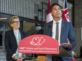 Health Minister Eric Hoskins and Premier Kathleen Wynne speak at Jenner Jean-Marie Community Recreation Centre for announcement  on Friday April 28, 2017.