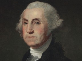 In this undated photo provided by Christie's, a circa 1820 painting of George Washington by Gilbert Stuart is shown.  (Gilbert Stuart/Christie's via AP)