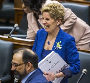 Premier Kathleen Wynne is pictured after the release of her government's budget in Ontario's legislature. (ERNEST DOROSZUK, Toronto Sun)