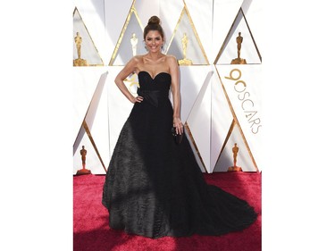 Maria Menounos arrives at the Oscars on Sunday, March 4, 2018, at the Dolby Theatre in Los Angeles.