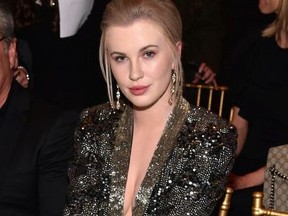 Model Ireland Baldwin attends the NYFW Sherri Hill Runway Show on February 9, 2018 in New York City.