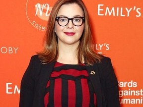 Amber Tamblyn attends EMILY's List's "Resist, Run, Win" Pre-Oscars Brunch on February 27, 2018 in Los Angeles, California.