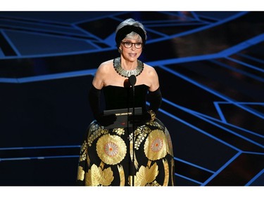 Actor Rita Moreno speaks onstage during the 90th Annual Academy Awards at the Dolby Theatre at Hollywood & Highland Center on March 4, 2018 in Hollywood, California.
