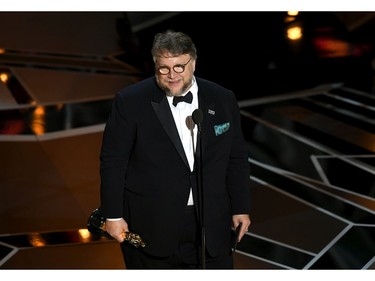 Director Guillermo del Toro accepts Best Director for 'The Shape of Water' onstage during the 90th Annual Academy Awards at the Dolby Theatre at Hollywood & Highland Center on March 4, 2018 in Hollywood, California.