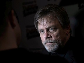 Actor Mark Hamill, winner of the Empire Icon award, is interviewed in the winners room at the Rakuten TV EMPIRE Awards 2018 at The Roundhouse on March 18, 2018 in London, England.