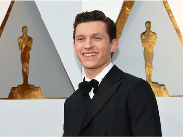 Actor Tom Holland arrives for the 90th Annual Academy Awards on March 4, 2018, in Hollywood, California.
