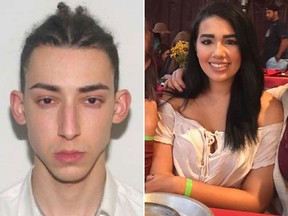 Abderrahmane "Adam" Bettahar (L),  wanted in the death of 22-year-old Nadia El-Dib, was killed in a shootout with police March 29, 2018, west of Edmonton. (Calgary Police Service Handout/Supplied)