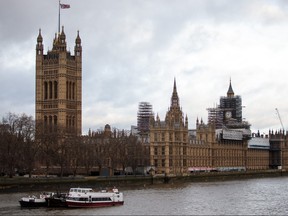 The Elizabeth Tower, commonly known as Big Ben stands near the Houses of Parliament on the bank of the River Thames on January 29, 2018 in London. (Jack Taylor/Getty Images)