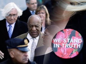 Bill Cosby departs a pretrial hearing in his sexual assault case at the Montgomery County Courthouse, Monday, March 5, 2018, in Norristown, Pa.