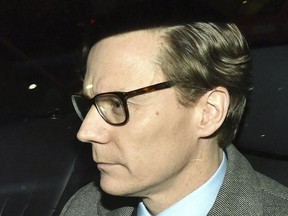 Chief Executive of Cambridge Analytica (CA) Alexander Nix, leaves the offices in central London, Tuesday March 20, 2018.  Cambridge Analytica, has been accused of improperly using information from more than 50 million Facebook accounts. It denies wrongdoing.