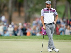 Corey Conners of Canada looks on on the 18th hole during the third round of the Valspar Championship at Innisbrook Resort Copperhead Course on March 10, 2018 in Palm Harbor, Florida