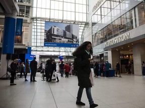 The Eaton Centre in Toronto is photographed on Thursday, March 1, 2018. Statistics Canada says the economy contracted 0.1% in January. THE CANADIAN PRESS/Christopher Katsarov