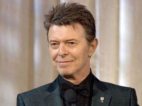 FILE - In this June 5, 2007 file photo, singer David Bowie accepts the lifetime achievement award at the 11th Annual Webby Awards in New York. A highly anticipated New York City museum show highlighting the life and work of David Bowie will feature exclusive perks for those willing to pay $2,500 for a ticket. The Brooklyn Museum's "David Bowie is" exhibition will run from March 2 to July 15, and the institution will forgo its suggested pricing for entrance in favor of a mandatory $20 weekday entrance fee and $25 on weekends. The Wall Street Journal reports the museum will also offer an "Aladdin Sane" ticket, named for the 1973 Bowie album, for $2,500.