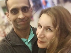 Dr. Mohammed Shamji, 40, and Dr. Elana Fric-Shamji, 40, are shown in this image from Fric-Shamji's facebook page. The family of a doctor found strangled and beaten to death in a suitcase on the side of the road expressed gratitude Friday for the outpouring of support. THE CANADIAN PRESS/HO