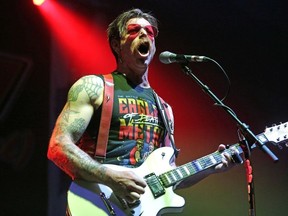 Jesse Hughes, lead singer for the band Eagles of Death Metal, in concert at the Shaw Conference Centre in Edmonton on April 28, 2016. (PHOTO BY LARRY WONG/POSTMEDIA NETWORK)
