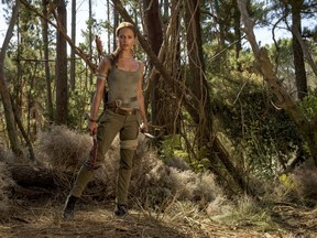 This image released by Warner Bros. Pictures shows Alicia Vikander in a scene from "Tomb Raider."