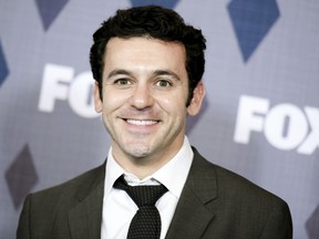FILE - In this Jan. 15, 2016 file photo, actor Fred Savage attends the FOX All-Star Party at the Fox Winter TCA in Pasadena, Calif.  Savage says allegations in a lawsuit that he was abusive to a woman on the set of the Fox series "The Grinder" are "absolutely untrue."   Costumer Youngjoo Hwang claims in the suit, filed Wednesday, March 21, 2018,  in Los Angeles, that Savage berated her, struck her arm and behaved aggressively toward female employees. She also alleges 20th Century Fox Television refused to investigate her complaints.