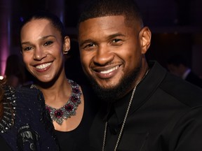 Grace Miguel, and Usher attend Angel Ball 2015 hosted by Gabrielle's Angel Foundation at Cipriani Wall Street on October 19, 2015 in New York City. (Photo by Dimitrios Kambouris/Getty Images for Gabrielle's Angel Foundation)
