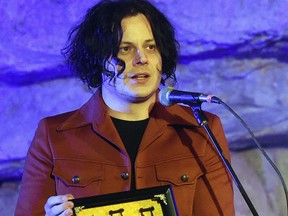 Jack White displays a gift of Cave Bats during Tennessee Tourism & Third Man Records 333 Feet Underground at Cumberland Caverns on September 29, 2017 in McMinnville, Tennessee. (Photo by Rick Diamond/Getty Images for Tennessee Tourism)