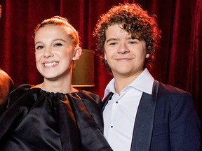 Millie Bobby Brown and Gaten Matarazzo attend the Netflix Golden Globes after party at Waldorf Astoria Beverly Hills on January 7, 2018 in Beverly Hills, California. (Photo by Netflix via Getty Images)