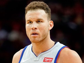 In this March 22, 2018, file photo, Detroit Pistons' Blake Griffin reacts after a foul call during the second half of an NBA basketball game against the Houston Rockets in Houston. (AP Photo/David J. Phillip, File)