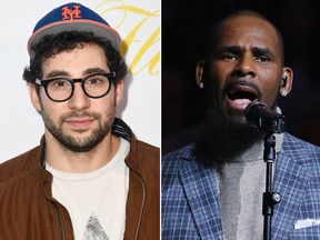 Jack Antonoff, left, and R. Kelly. (Getty Images file photos)