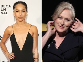 Zoe Kravitz (L) and Meryl Streep are seen in a combination shot.  (Cindy Ord/Getty Images for Tribeca Film Festival/Elisabetta Villa/Getty Images)