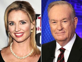 Laurie Dhue is suing Bill O'Reilly for defamation. (Getty Images and AP file photos)