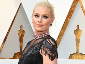 Olympic alpine ski racer Lindsey Vonn arrives for the 90th Annual Academy Awards on March 4, 2018, in Hollywood. (Getty Images)