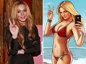 Lindsay Lohan lost her lawsuit against Take-Two Interactive Software Inc., which she says used "look-a-like" images of her for its 2013 game "Grand Theft Auto V."  (Robin Marchant/Getty Images/Take-Two Interactive/HO)