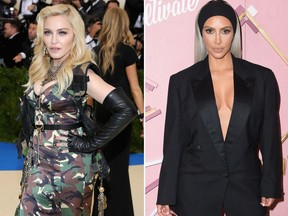 Madonna and Kim Kardashian. (Getty Images)