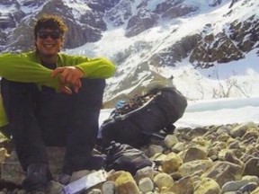 Missing climber Marc-Andre Leclerc is shown in a photo from a GoFundMe page. (THE CANADIAN PRESS/HO)