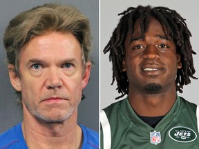 Ronald Gasser (L) was sentenced to 30 years in prison for the road-rage killing of former New York Jets running back Joe McKnight.  (Jefferson Parish Sheriff's Office via AP/File Photos)