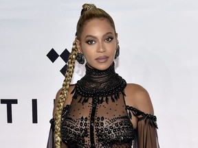 FILE - In this Oct. 15, 2016 file photo, singer Beyonce Knowles attends the Tidal X: 1015 benefit concert in New York.