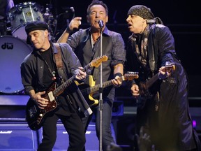 Nils Lofgren (left), Bruce Springsteen, Stevie Van Zandt (right), and the E-Street Band perform in Toronto on Feb. 2, 2016.