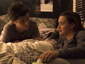 This image released by Twentieth Century Fox shows Nick Robinson, left, and Katherine Langford in "Love, Simon."