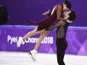 Tessa Virtue and Scott Moir of Canada compete in the ice dance figure skating free dance at the Pyeongchang Winter Olympics, Tuesday, February 20, 2018 in Gangneung, South Korea.